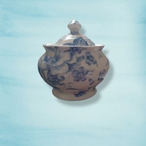 Blue Flower Sugar Bowl